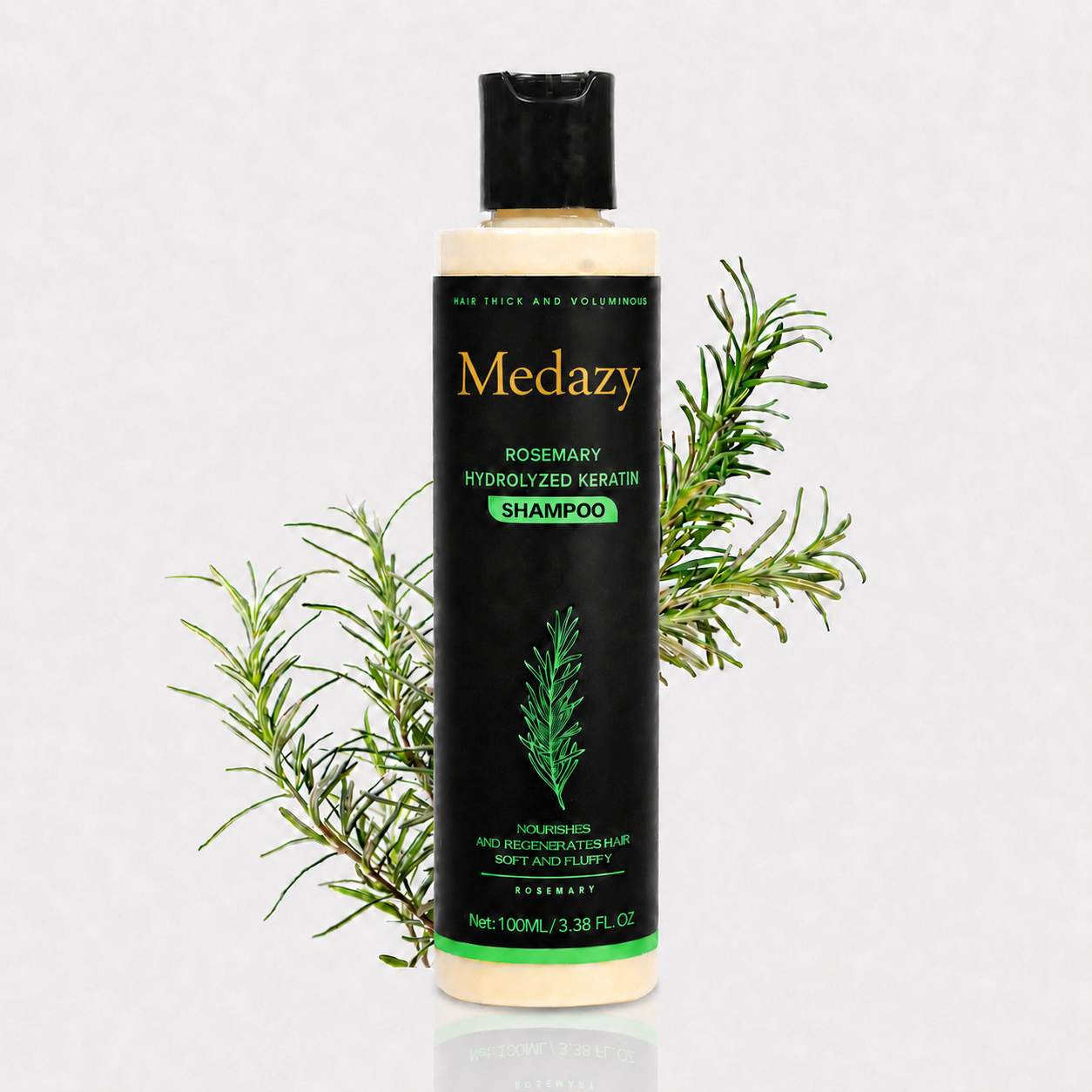 🏆🌿LAST DAY 70% OFF——Medazy® Official -Size Rosemary Keratin Scalp Shampoo| Full-size scalp care for thicker-looking, stronger-feeling hair