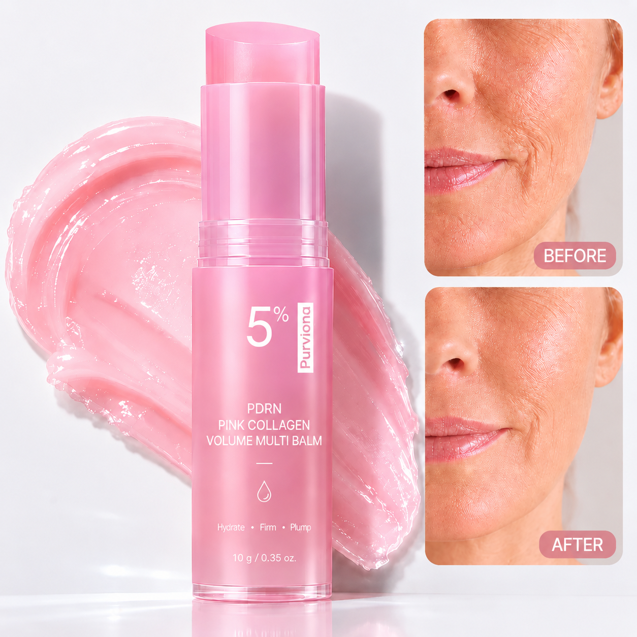 🔥LAST DAY 60% OFF Purviona Korean Pink CollagenVolume Multi Balm