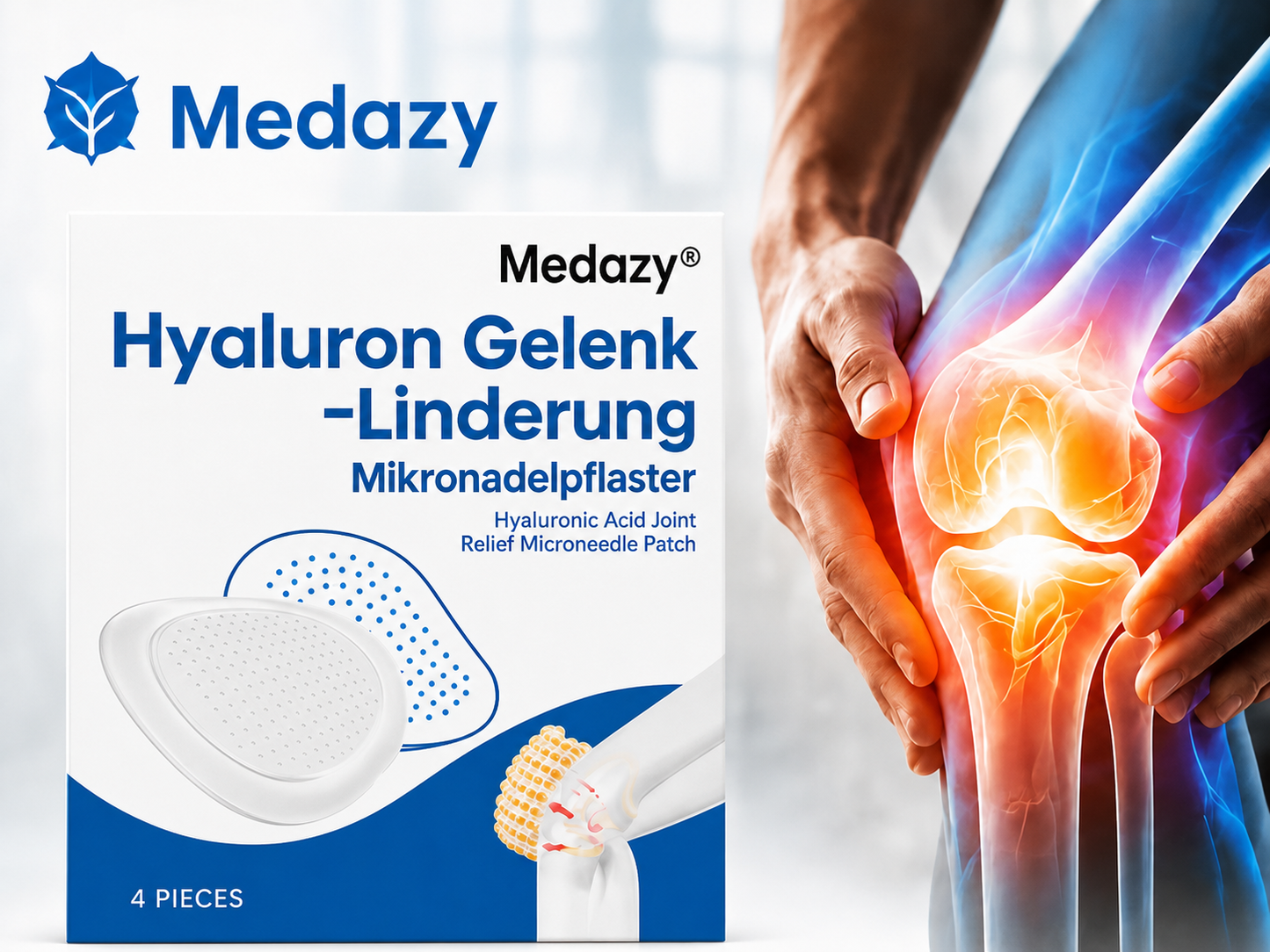 ✨Medazy® Hyaluron Gelenk-Linderung Mikronadel-Pflaster