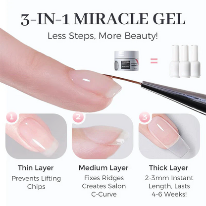 🎉Buy 3 and get 5 free💅Miracle 3-in-1 Nail Base & Builder Gel - Your Ultimate Nail Transformation!