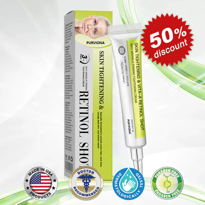 🧠👨‍⚕️Made and shipped from the USA 💫Purviona™ Botin & Vita-A Retinol Shot Wrinkle-Lift Tightening cream - Last Day Promotion 70% OFF