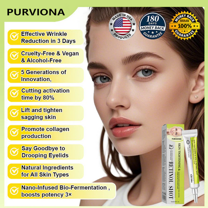 🧠👨‍⚕️Made and shipped from the USA 💫Purviona™ Botin & Vita-A Retinol Shot Wrinkle-Lift Tightening cream - Last Day Promotion 70% OFF