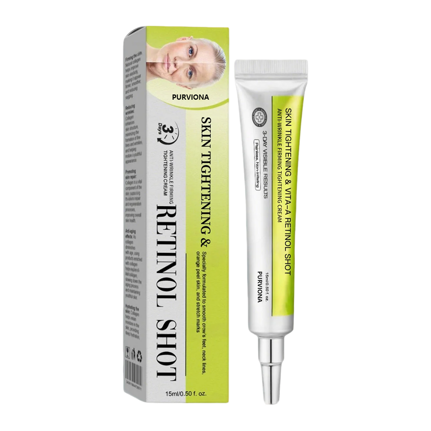 🧠👨‍⚕️Made and shipped from the USA 💫Purviona™ Botin & Vita-A Retinol Shot Wrinkle-Lift Tightening cream - Last Day Promotion 70% OFF