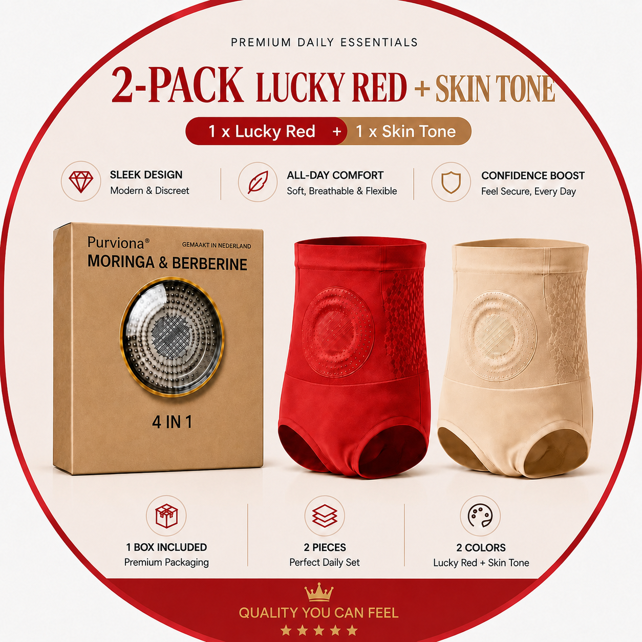 Purviona® 4-in-1 Comfort Shorts