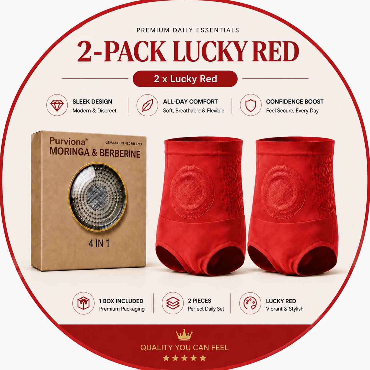 Purviona® 4-in-1 Comfort Shorts