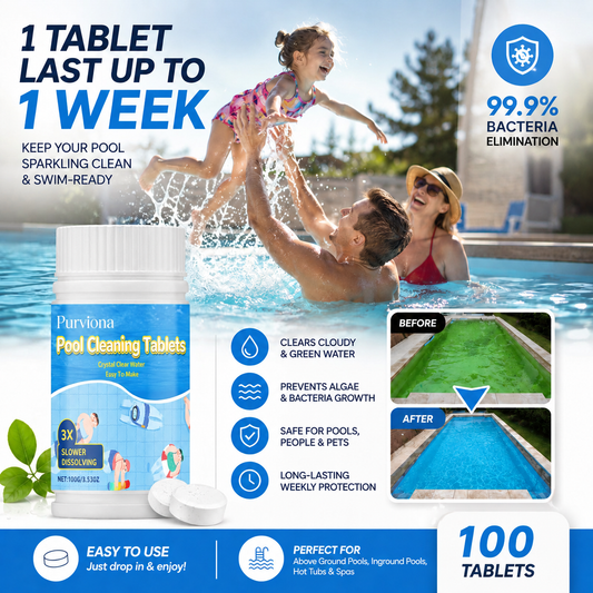 The Next-Gen Pool Purifier is here ✨ 2X Stronger Algae Control, Gentle & Safe for Kids! 👨‍👩‍👧‍👦