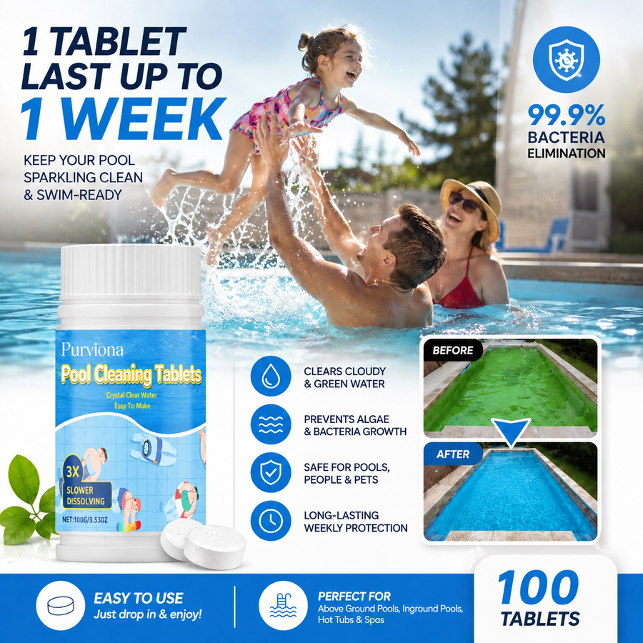 The Next-Gen Pool Purifier is here ✨ 2X Stronger Algae Control, Gentle & Safe for Kids! 👨‍👩‍👧‍👦