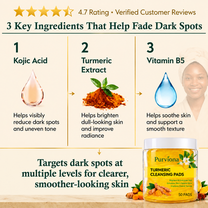 Purviona Turmeric Kojic Acid Cleansing Pads
